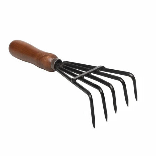 Classic 5-Prong Garden Fork – Wooden Handle Cultivator