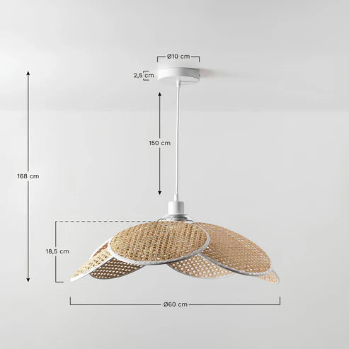 Handcrafted Bamboo Rattan Pendant Light Ishita