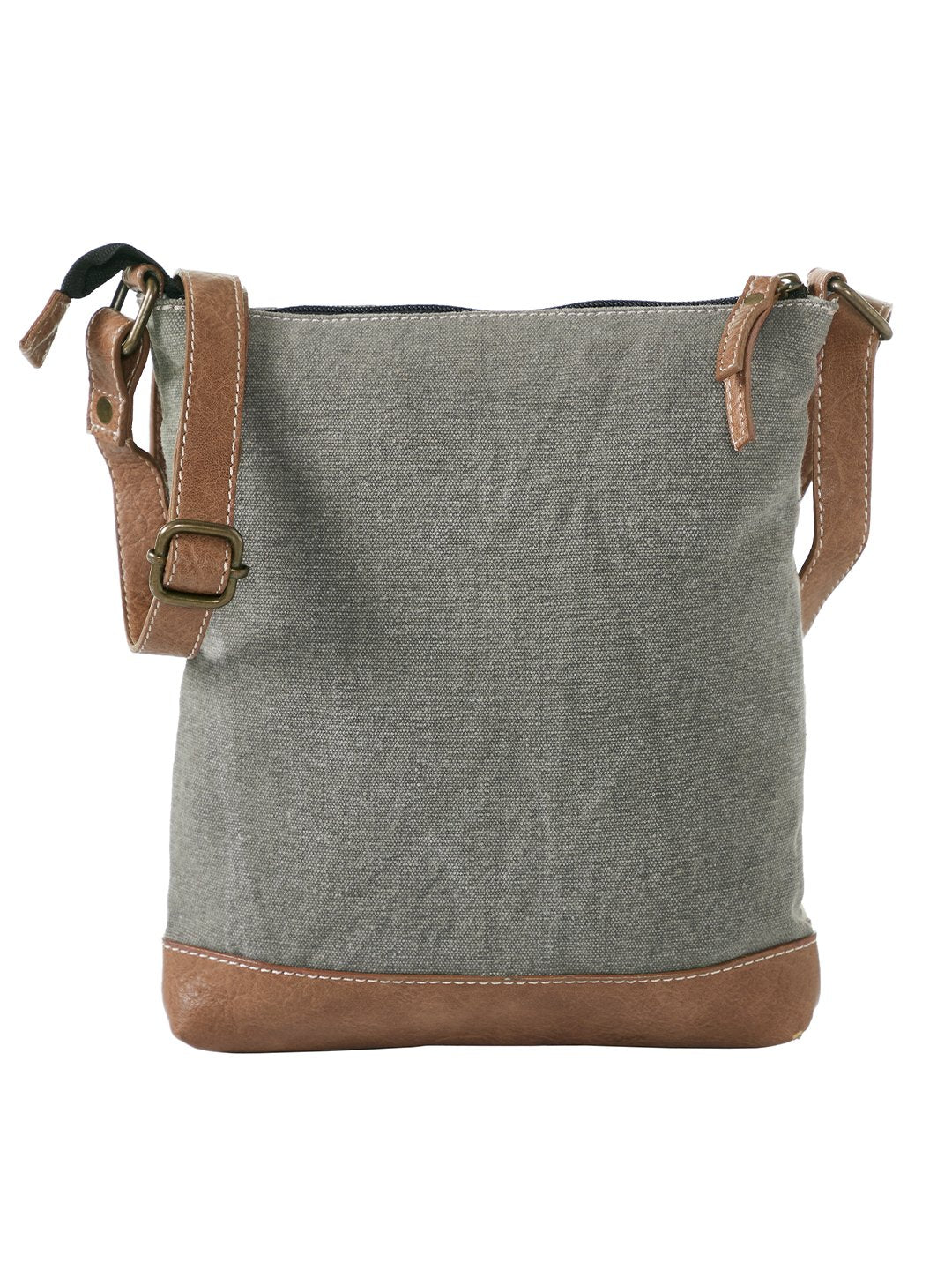 Artaflora- Cotton Canvas Messenger Crossbody Sling Bag with Stylish Design for Women: Vintage Script Cream