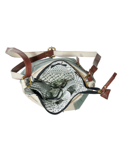 Artaflora- Multi-Coloured Cotton Canvas Messenger Crossbody Bag