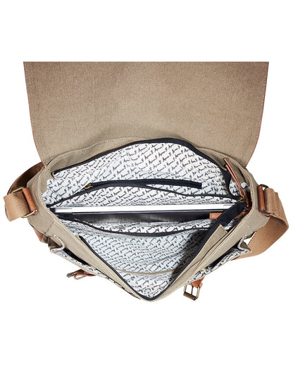 Flap Messenger Laptop Bag for Men & Women – Brown