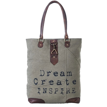 Large Canvas Travel & Weekend Handbag - Grey | Casual Shoulder Bag