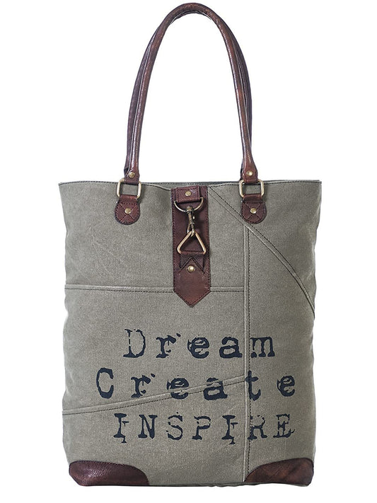 Buddy Earth – Large Canvas Handbag for Women | Zipper Tote Bag for Grocery, Shopping, Travel | Stylish Vintage Shoulder Bags for Women (Grey)