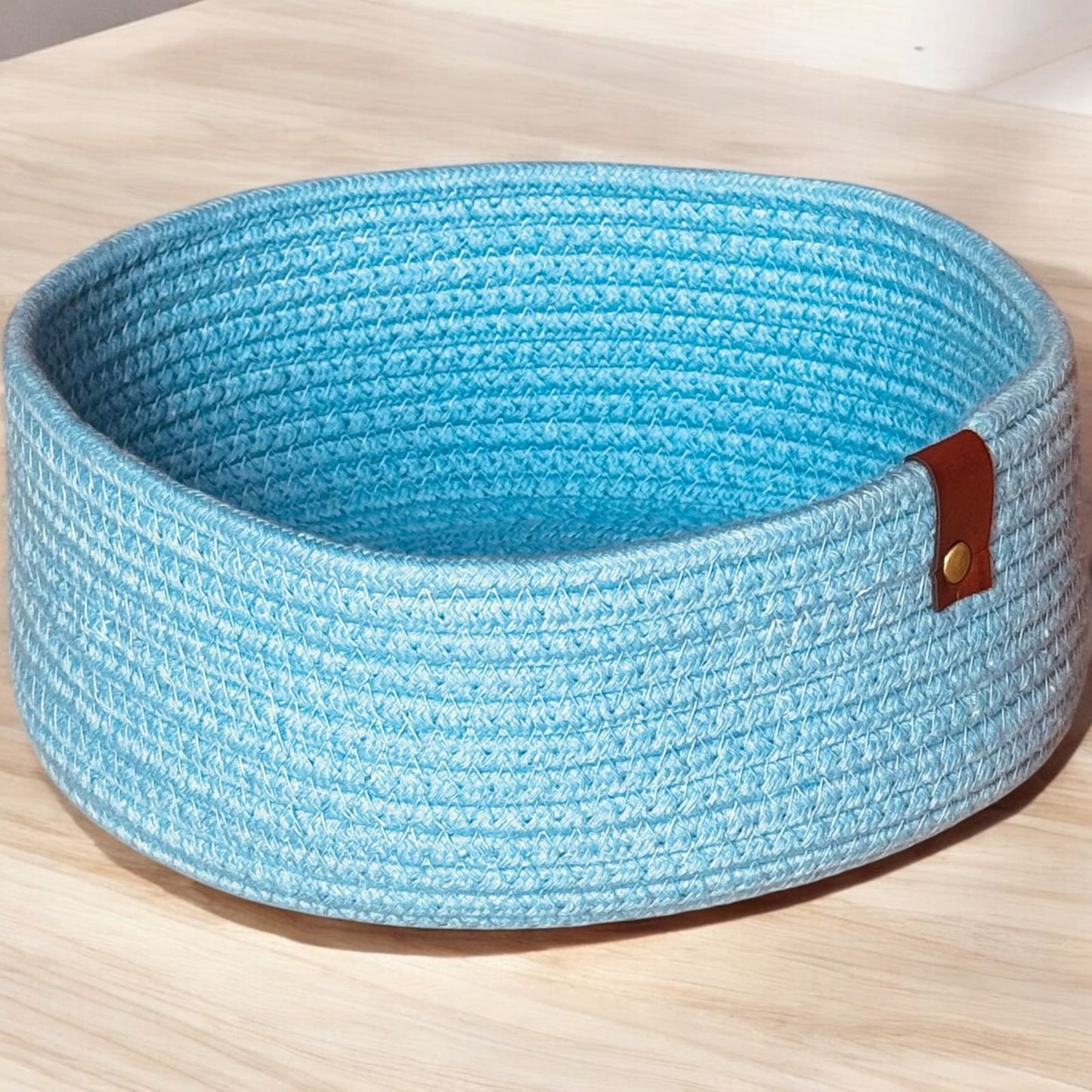 Multicolor Cotton Rope Round Shelf Basket – (10×4 Inch)