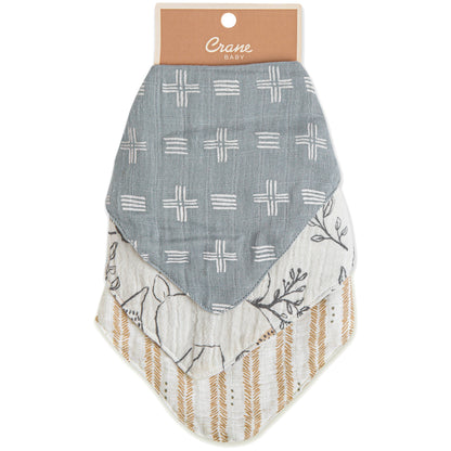 Abracadabra Crane Baby Ezra Bandana Bib Set