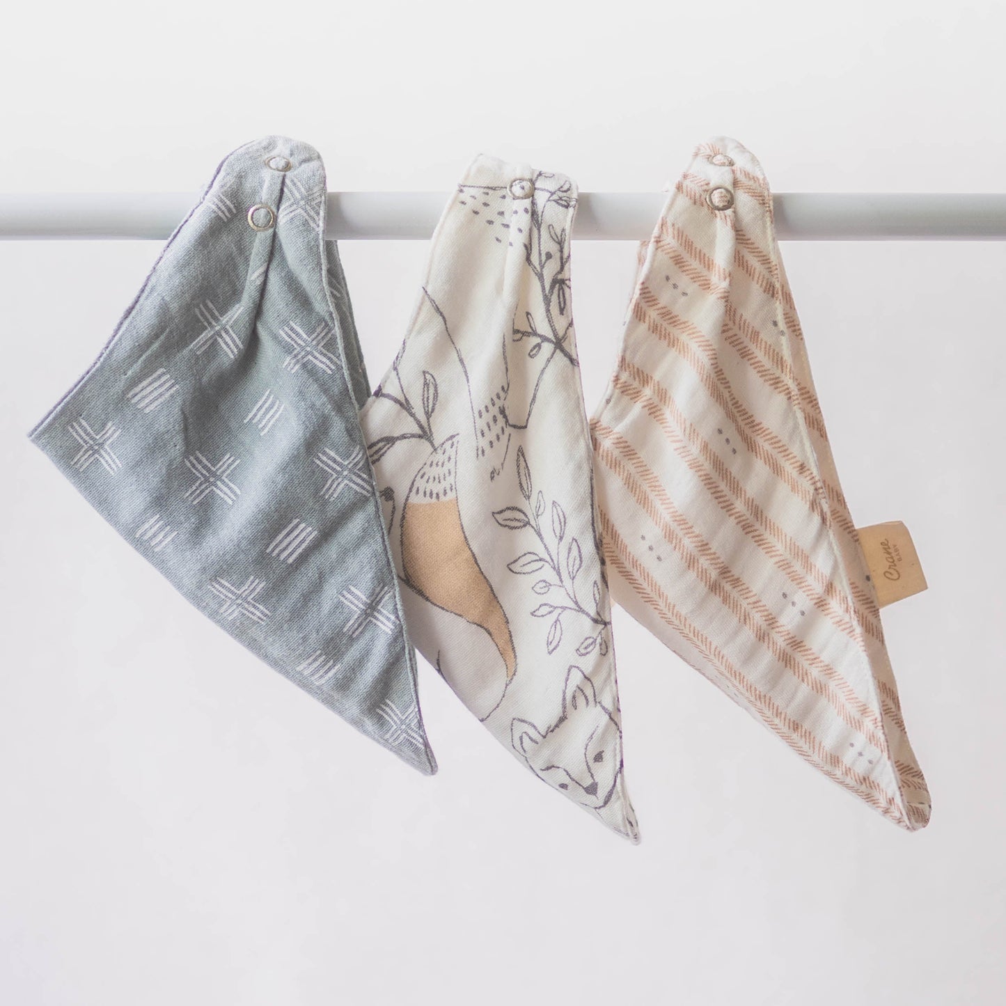 Abracadabra Crane Baby Ezra Bandana Bib Set