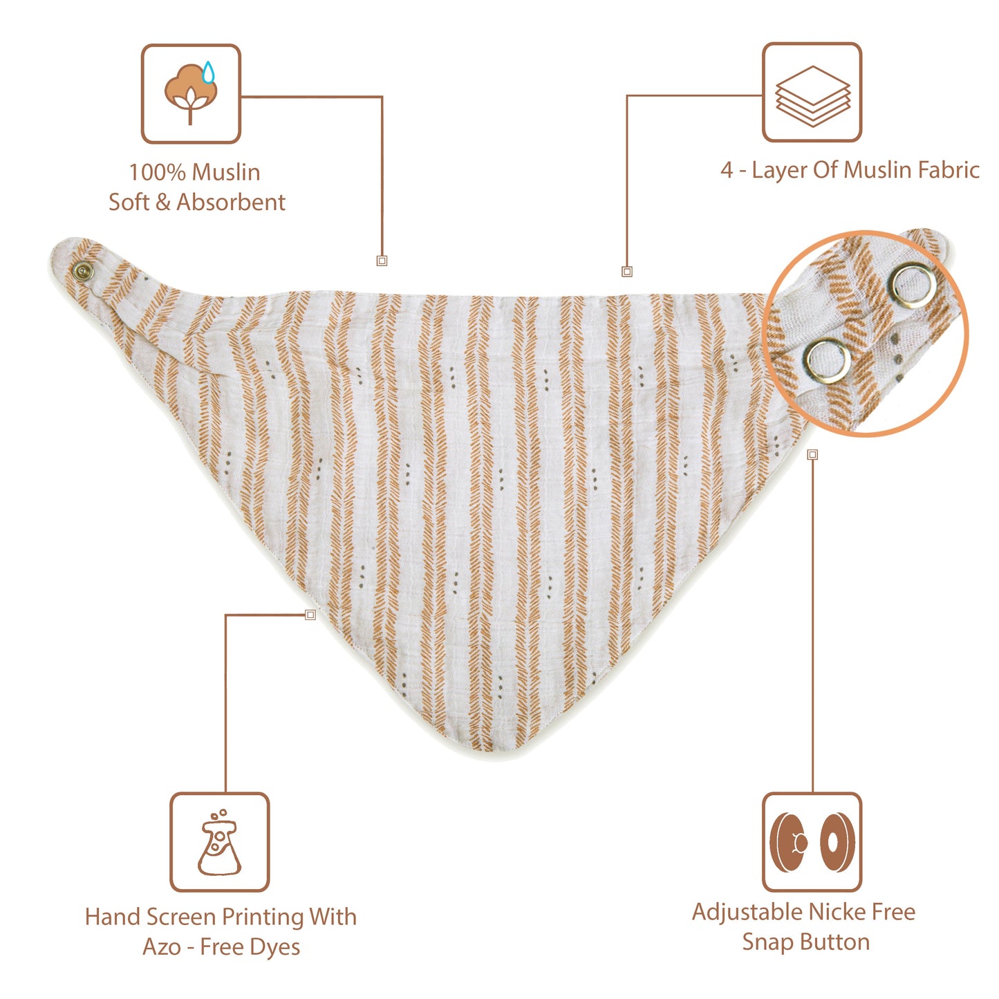 Abracadabra Crane Baby Ezra Bandana Bib Set