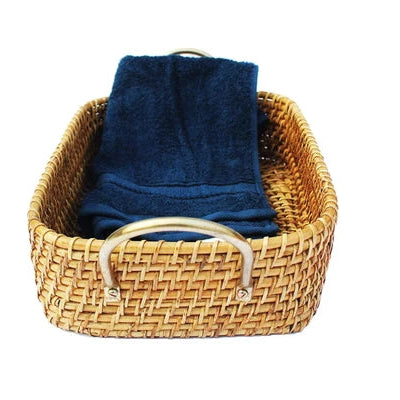 Aditi Handwoven Wicker Bathroom & Vanity Shelf Storage Basket