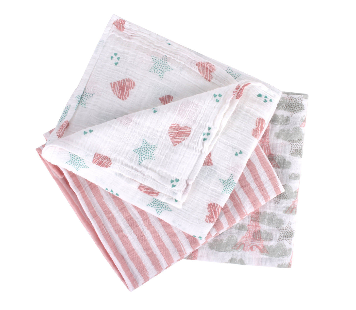 Abracadabra Eiffel Tower Muslin Swaddles – Set of 3