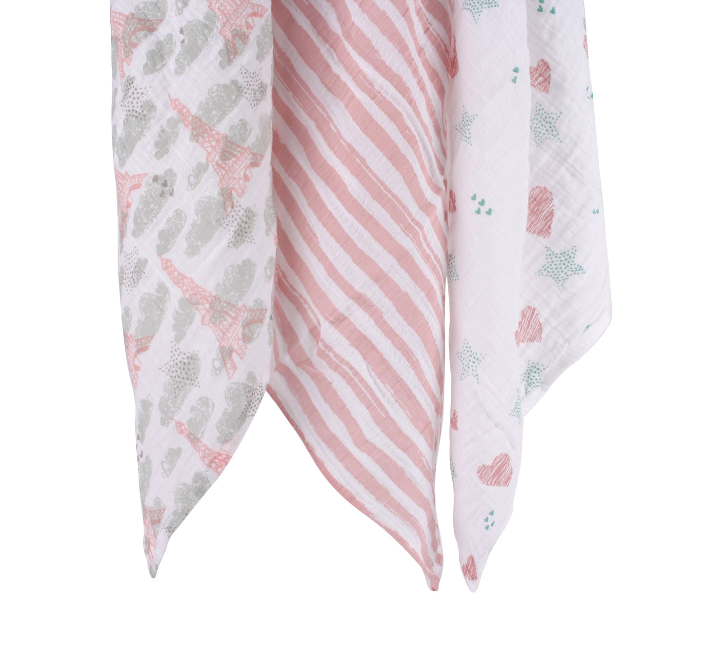 Abracadabra Eiffel Tower Muslin Swaddles – Set of 3
