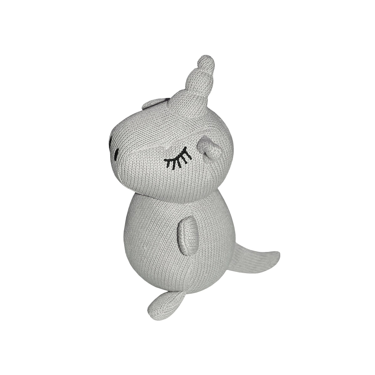 Unicorn Knitted Toy - Grey