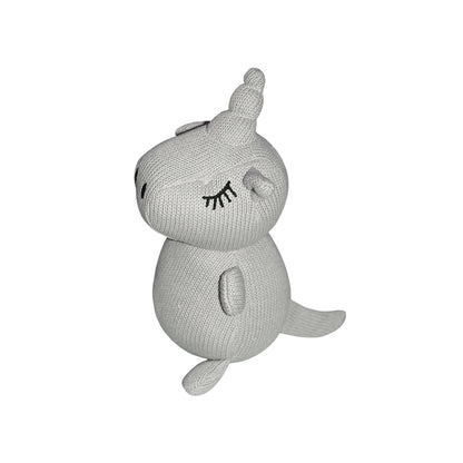 Unicorn Knitted Toy - Grey