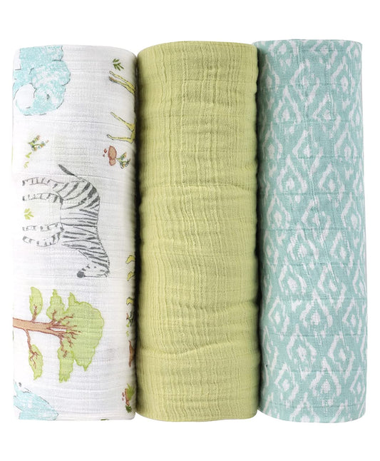 Abracadabra Muslin Swaddles – Set of 3