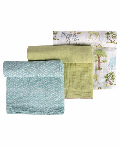 Abracadabra Muslin Swaddles – Set of 3