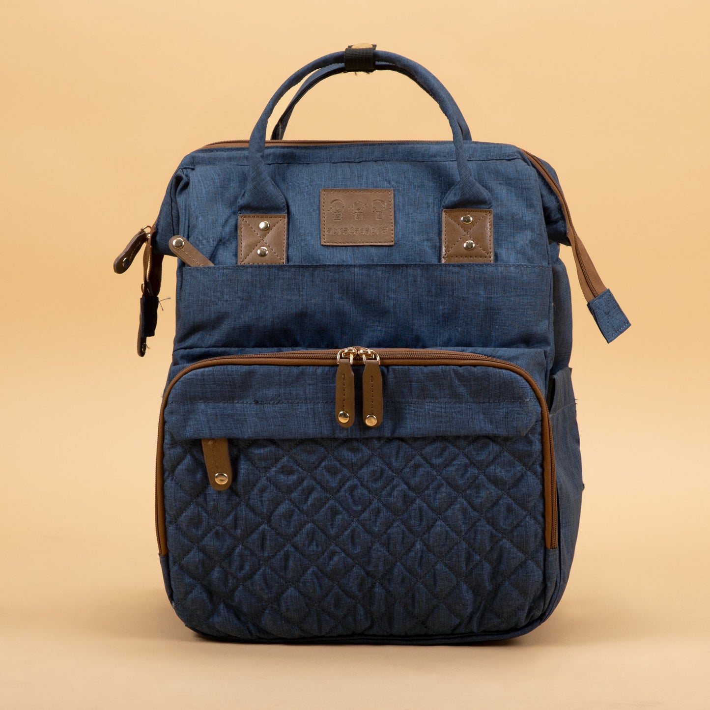 Abracadabra Elite Melange Twill Diaper Backpack – Navy Blue