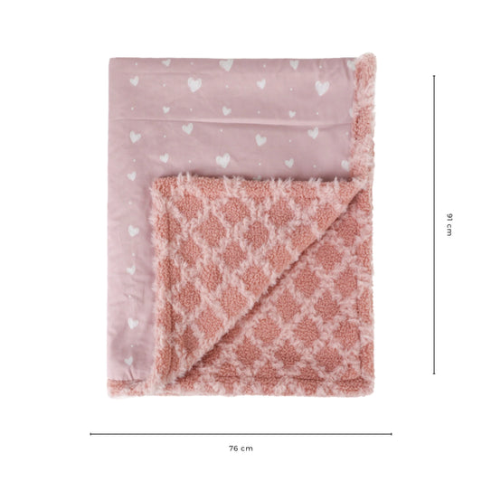 Reversible Luxe Blanket Hearts