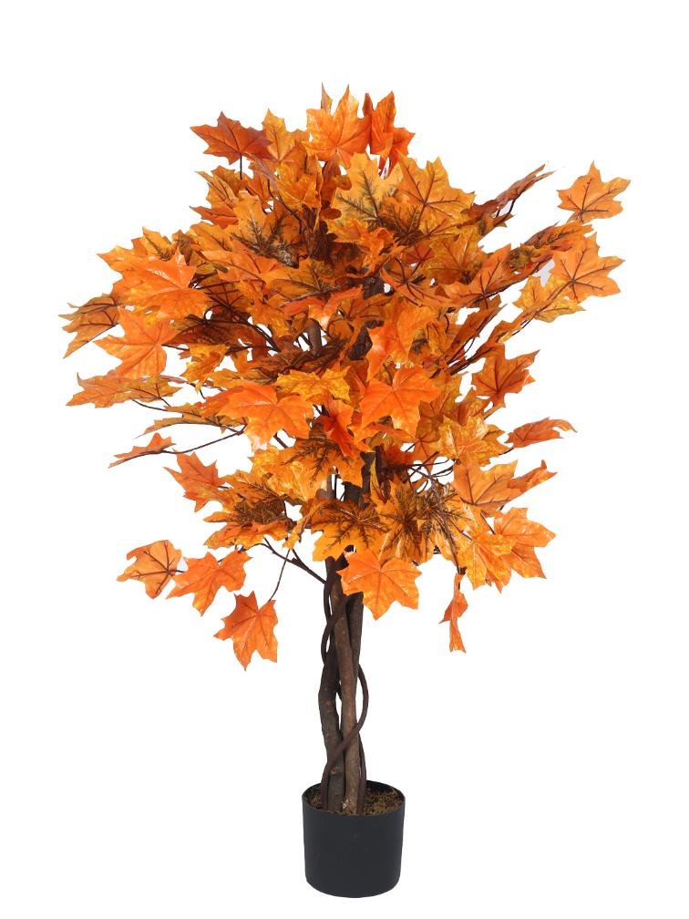 Artificial Maple Leaf Plant – 49″ Faux Plant for Home & Office Decor