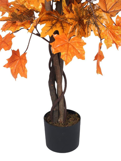 Artificial Maple Leaf Plant – 49″ Faux Plant for Home & Office Decor