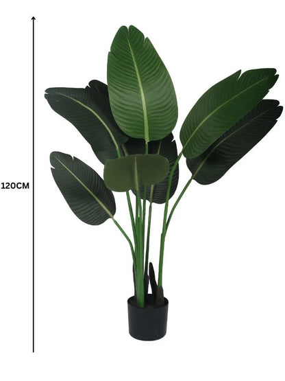 Artificial Banana Leaf Plant – Faux Bird of Paradise with Tropical Vibes for Home And Office – 47″