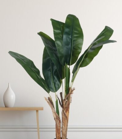 Artificial Banana Leaf Plant – Faux Bird of Paradise with Tropical Vibes for Home And Office – 47″