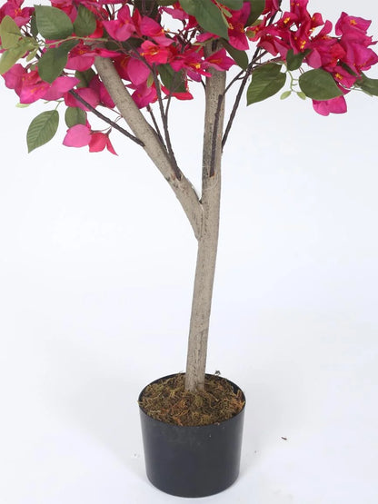 Artificial Bougainvillea Plant – 48″ Faux Pink Flowering Plant for Home And Office Decor