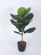 Artificial Fiddle Leaf Tree – Premium 29″ Faux Fiddle Leaf Plant in Black Pot
