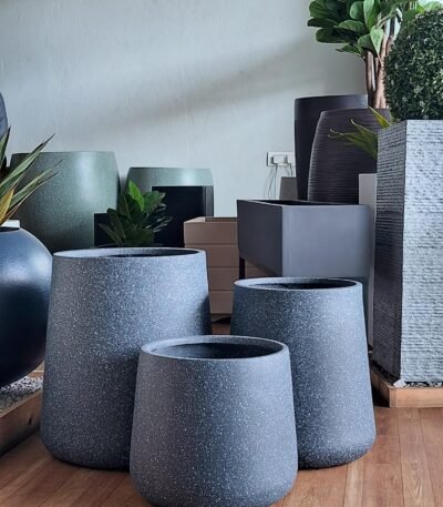 AMARA Round FRP Planter – Sleek Premium Outdoor & Indoor Style
