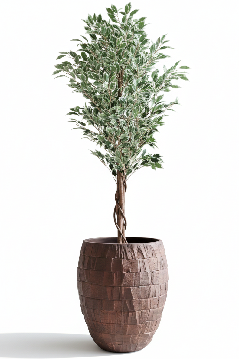 VISMITA Barrel-Shaped FRP Planter – Premium Fiberglass Design for Modern Spaces