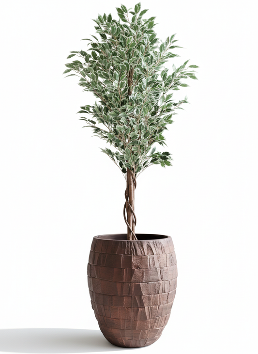 VISMITA Barrel-Shaped FRP Planter – Premium Fiberglass Design for Modern Spaces