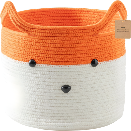 Fox Face Cotton Storage Basket