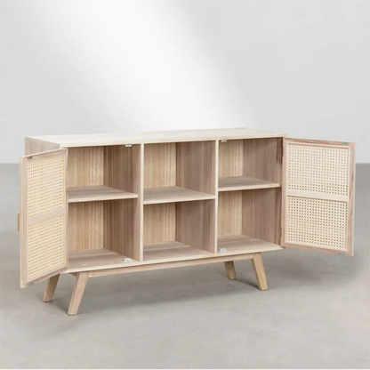 Aaheli Handmade Rattan Wood Sideboard for Living Room