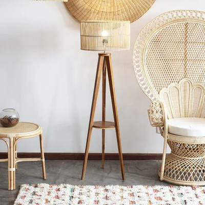 Aamya Handcrafted Bamboo Floor Lamp