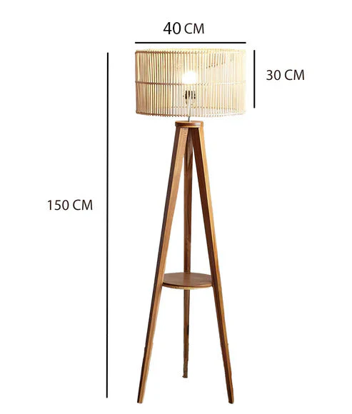 Aamya Handcrafted Bamboo Floor Lamp
