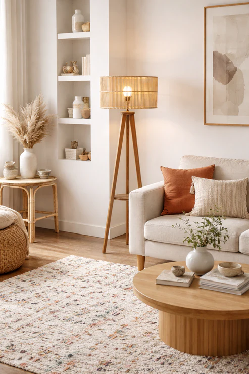 Aamya Handcrafted Bamboo Floor Lamp
