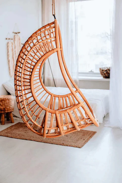 Adah Handcrafted Bamboo Cane Swing Chair