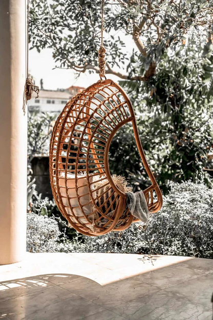 Adah Handcrafted Bamboo Cane Swing Chair