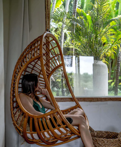 Adah Handcrafted Bamboo Cane Swing Chair
