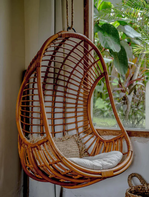 Adah Handcrafted Bamboo Cane Swing Chair
