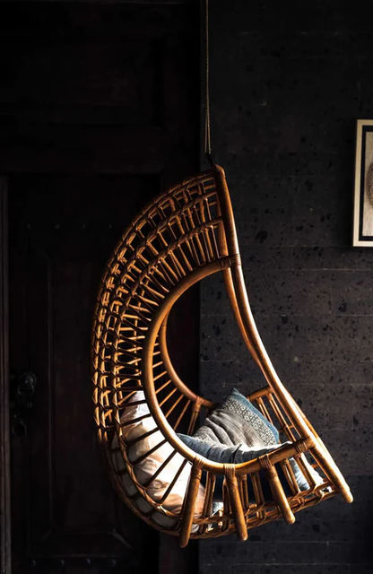 Adah Handcrafted Bamboo Cane Swing Chair