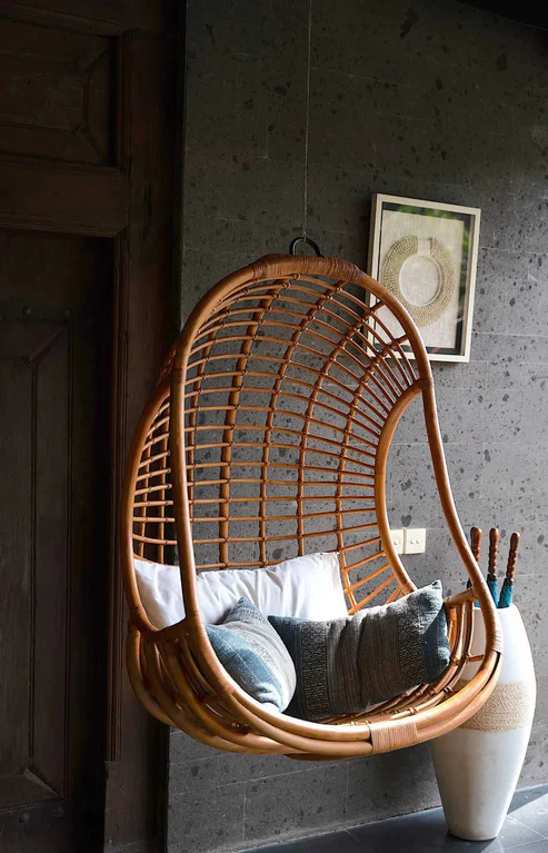 Adah Handcrafted Bamboo Cane Swing Chair