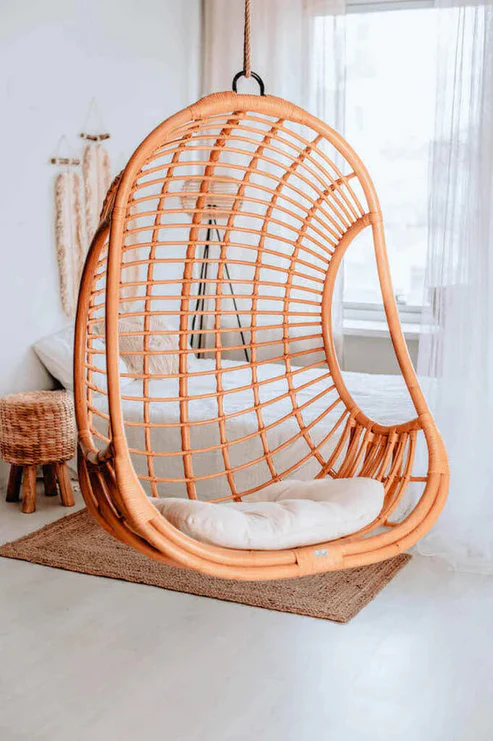Adah Handcrafted Bamboo Cane Swing Chair
