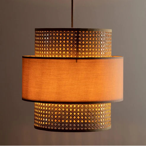 Handcrafted Bamboo Rattan Ceiling Light Addison