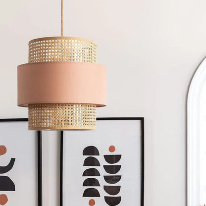 Handcrafted Bamboo Rattan Ceiling Light Addison