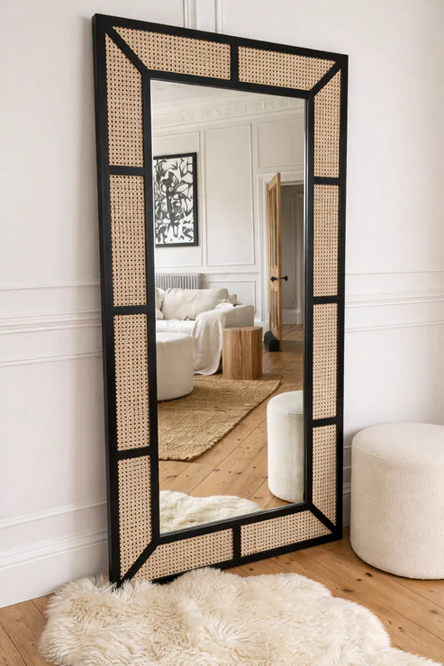 Adhira Handcrafted Rattan Wall Mirror