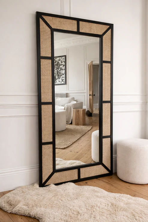 Adhira Handcrafted Rattan Wall Mirror