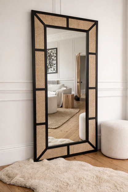 Adhira Handcrafted Rattan Wall Mirror