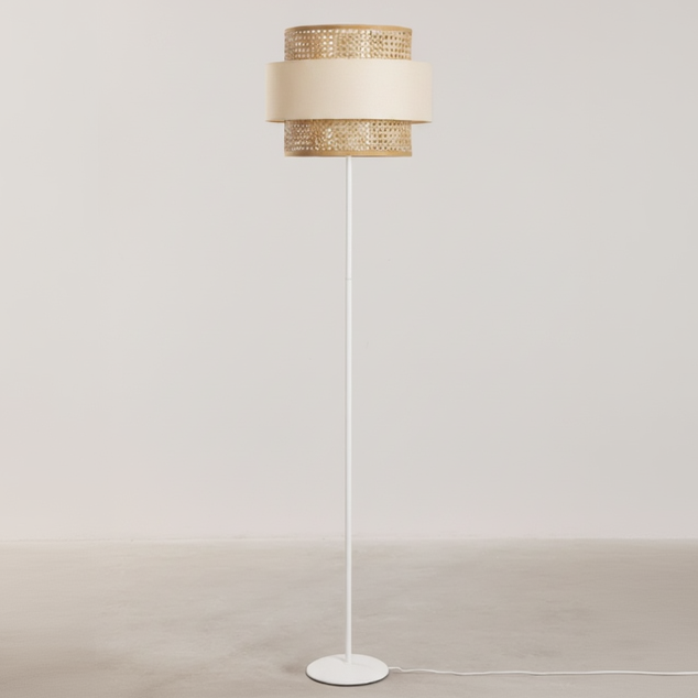 Aericka Handcrafted Rattan Floor Lamp