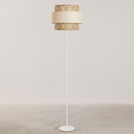 Aericka Handcrafted Rattan Floor Lamp