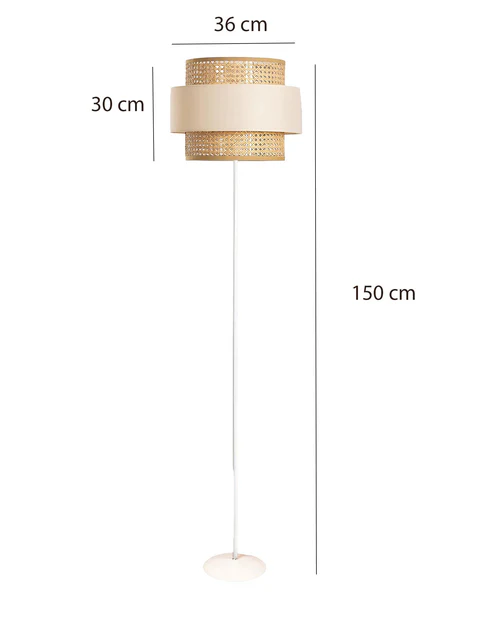 Aericka Handcrafted Rattan Floor Lamp