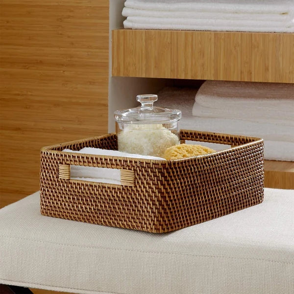 Ahana Handwoven Bamboo & Rattan Storage Basket